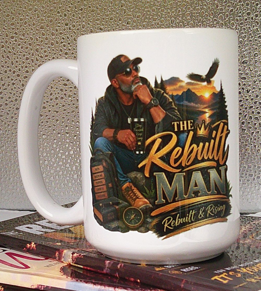 The Rebuilt Man 15 oz Inspirational Mug product photo