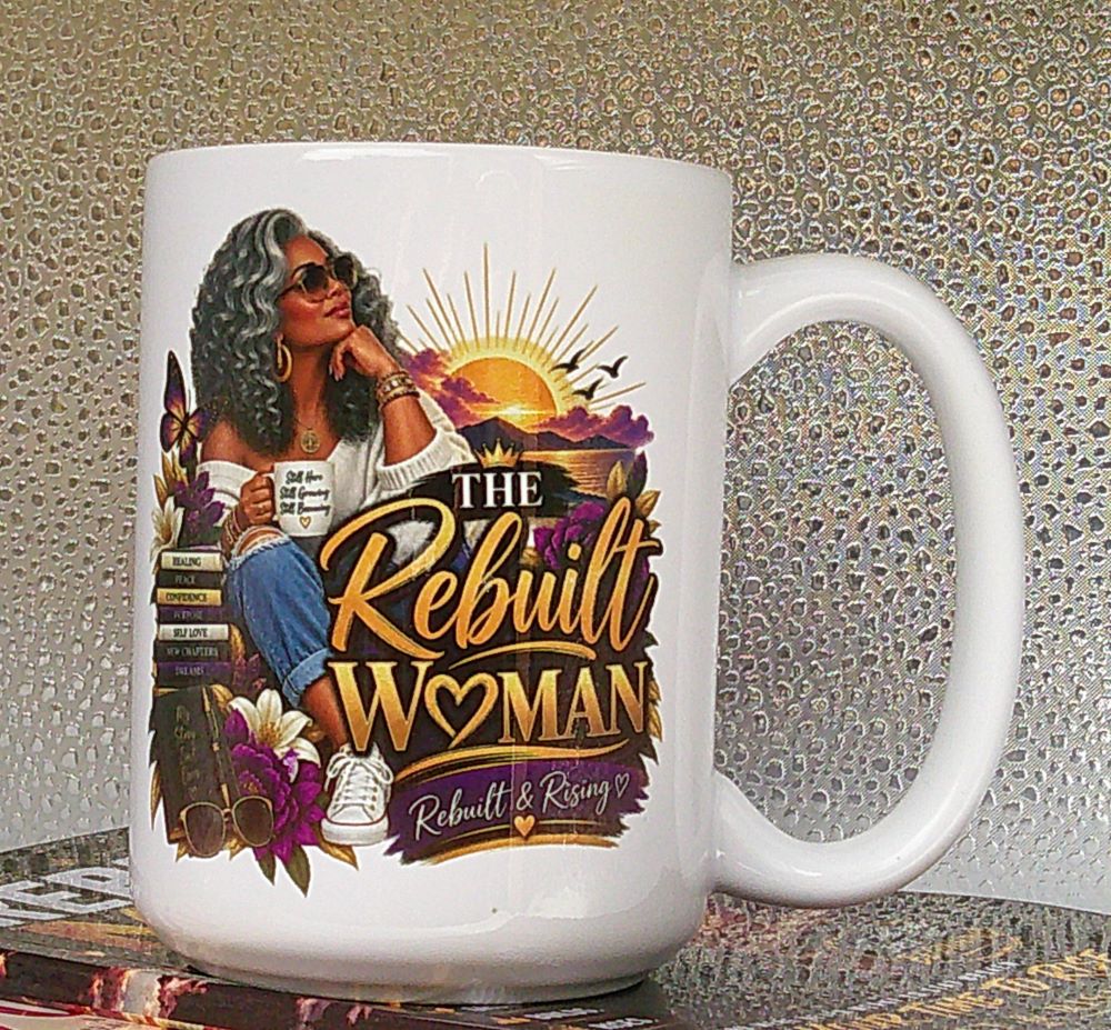 The Rebuilt Woman 15 oz Inspirational Mug product photo